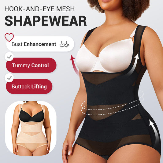 🎉Special Sales - 49% OFF✨3-in-1 Women's Lightweight Mesh Yoga Bodysuit Shaper
