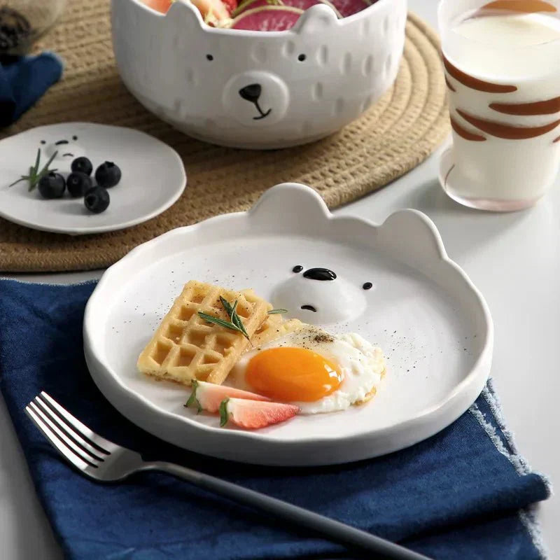 Polar Bear Bowl and Mug Set – Cute Ceramic Tableware