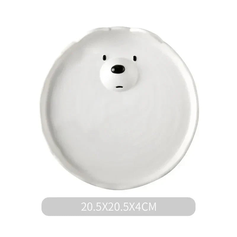 Polar Bear Bowl and Mug Set – Cute Ceramic Tableware