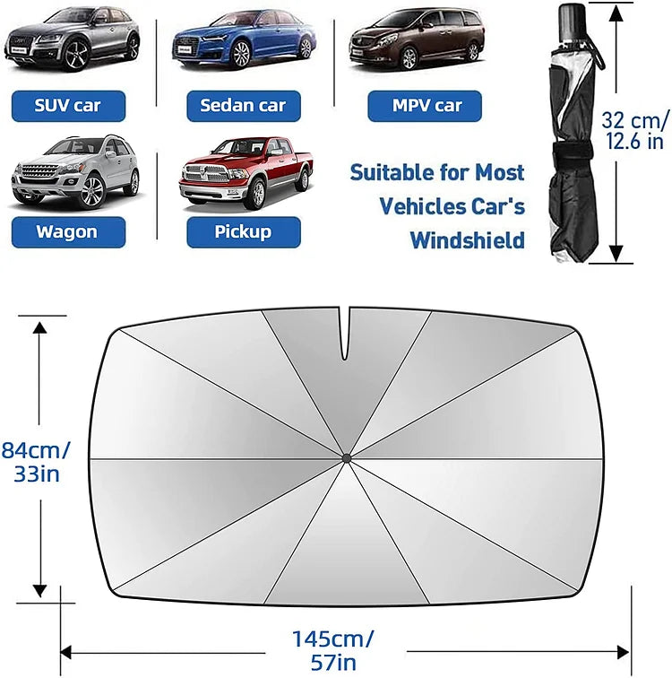 💥LAST DAY SALE 50%OFF💥🌈Car Windshield Sun Shade Umbrella - Foldable Car Umbrella Sunshade Cover UV Block Car Front Window (Heat Insulation Protection) for Auto Windshield Covers Most Cars