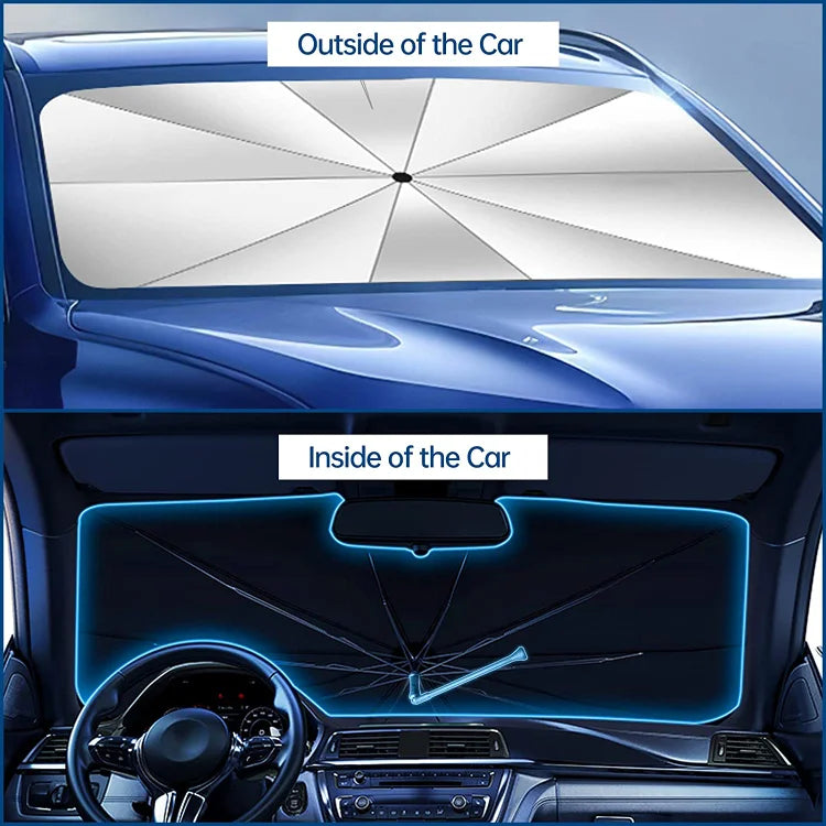 💥LAST DAY SALE 50%OFF💥🌈Car Windshield Sun Shade Umbrella - Foldable Car Umbrella Sunshade Cover UV Block Car Front Window (Heat Insulation Protection) for Auto Windshield Covers Most Cars
